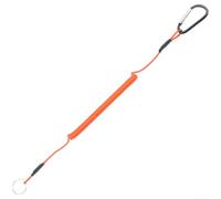 Cuerda de resorte de acero para señuelos de pesca con junta tórica, línea de seguridad antipérdida para cañas, alambre de alta elasticidad, uso en agua dulce salada, 8,4 cm, negro, rojo, azul, verde