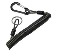 Cuerda de resorte de alambre perdido de pesca con alambre de acero de siete hebras y hebilla de metal, adecuada para cordón de herramientas al aire libre (2 m)