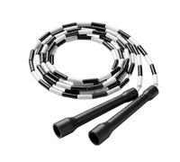 Cuerda de saltar ajustable de 2,8 m, con asas de ABS y perlas de Tpe, sin enredos, para saltar, para adultos, fitness, entrenamiento en interiores y exteriores