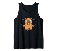 Cuerda de Saltar Capibara Cartoon Cute Water Pig Fitness Design Camiseta sin Mangas