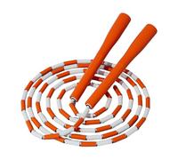 Cuerda de saltar con cuentas, 20,5 cm, ajustable, resistente y ligera, ideal para deportes, exteriores, interiores, hogar, playground, escuela, /naranja