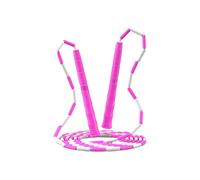 Cuerda de saltar con cuentas coloridas para niños, empuñaduras ergonómicas y longitud ajustable para ejercicio en interiores y exteriores, mango antideslizante, cuerda de saltar ligera, durabilidad