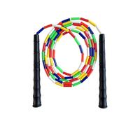 Cuerda de saltar con cuentas coloridas para niños, empuñaduras ergonómicas y longitud ajustable para ejercicio en interiores y exteriores, mango antideslizante, cuerda de saltar ligera, durabilidad