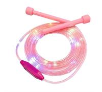 Cuerda de saltar con luz LED para niños y adultos, cuerda de saltar recargable brillante con 3 modos de brillo arcoíris ajustables para hacer ejercicio cardiovascular nocturno divertido, equipo ligero