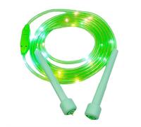 Cuerda de saltar con luz LED para niños y adultos, cuerda de saltar recargable brillante con 3 modos de brillo arcoíris ajustables para hacer ejercicio cardiovascular nocturno divertido, equipo ligero