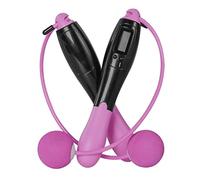 Cuerda de saltar cuerda de saltar con contador deportes fitness ajustable velocidad rápida conteo saltar quemar calorías cuerdas saltar para fitness (color: Roze, tamaño: 300 cm)