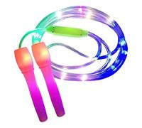 Cuerda de saltar - Cuerda de saltar recargable con luz LED, longitud ajustable, equipo de fitness multicolor, accesorios deportivos antideslizantes para el hogar y la escuela