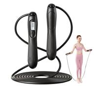 Cuerda de saltar de conteo inteligente, alambre de acero de tamaño adulto, cuerda de saltar digital, equipo de ejercicio ajustable, accesorios de gimnasio en casa para pérdida de peso, ejercicio de