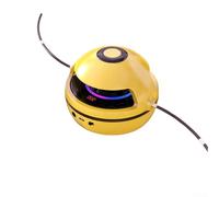 Cuerda de saltar de música de velocidad ajustable de 70-160 RPM con efectos de iluminación LED y altavoz integrado para entrenamiento de fitness en interiores y exteriores (amarillo)