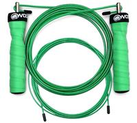 Cuerda de saltar de velocidad de ataque ajustable de doble cable para hombres, opciones de velocidad y peso, ajuste rápido de plegado, cuerda de boxeo duradera para adultos, para fitness, cardio