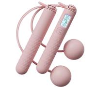 Cuerda de saltar inalámbrica con contador, TPU, cuerda de saltar inalámbrica con contador digital, bola ajustable para gimnasio y entrenamiento en casa, 1 par,