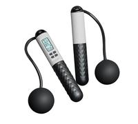 Cuerda de saltar inalámbrica | Cuerda de salto inalámbrica digital | Cuerda de saltar ponderada TPU | Ergonómico Grip LCD Counter para seguimiento de saltos de calorías Cardio Balance Agility Gym en