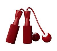 Cuerda de saltar inalámbrica para gimnasio, ejercicio, fitness, cuerda de saltar pesada para niños, diámetro de la bola: 3,2 cm, rojo, diámetro de la bola: 3,2 cm, rojo, 13,4 x 3,3 cm
