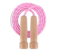 Cuerda de Saltar para Adultos, BTONGE Skipping Rope Algodón Ajustable Tradicional con Mango Madera Natural Cuerda de Saltar de Velocidad para Quemar Grasa y Fitness Saltar Ejercicio - 300 M / 9.8 FT