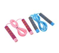 Cuerda de saltar suave para niñas y niños, ejercicio al aire libre, paquete de 2 cuerdas de saltar ajustables con asas de espuma, cuerdas de saltar para hombres y mujeres