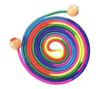 Cuerda de salto arcoíris: de salto ajustable de 16,4 pies, cordón de ejercicio de agarre de madera, equipo de actividad para equipo multijugador | Equipo de fitness de patio de juegos de