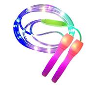 Cuerda de salto fosforescente - Cuerda de saltar colorida ajustable para adultos | Cesto de salto luminoso de 99 pulgadas e largo para fitness, ejercicio y pérdida da peso | Asas anti