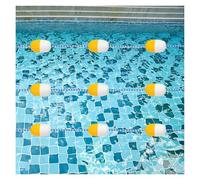 Cuerda de seguridad ajustable para natación con flotadores de 25 a 85 pies. Fácil instalación para uso en interiores y exteriores. Asegura zonas de peligro de manera eficaz