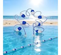 Cuerda de Seguridad Ajustable para Piscinas con flotadores, Separador Flotante para Piscinas, Visibilidad efectiva, fácil de Instalar, para Piscinas Interiores y Exteriores