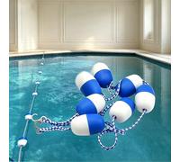 Cuerda de seguridad con flotadores, barrera de boya premontada, ganchos de 160 pies para una visibilidad efectiva, divisor de piscina para interiores y exteriores, profundidad separada