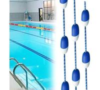 Cuerda De Seguridad Flotante Azul Y Blanca para Piscinas con Boya, Separador De Carriles para Parques Acuáticos, Clubes Y Piscinas: Ideal para Entrenamiento Y Seguridad. One Color L 73.0m/239.5ft