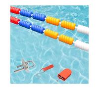 Cuerda de seguridad flotante para piscina, línea de advertencia de 3.3 a 82 pies con ganchos, para separación de piscinas y prevención de buceo en zonas de aguas poco profundas