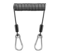 Cuerda de seguridad - No pierdas nunca más tu equipo | Alambre de acero engrosado anticaída Muelle Gancho Robusto | Pescadores Navegadores Excursionistas Camping