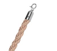 Cuerda de seguridad trenzada roja con D Hoo - cáñamo Ber para control de multitudes, separador de colas de eventos, par y uso en teatro, 1,2 m / 3.9ft de largo