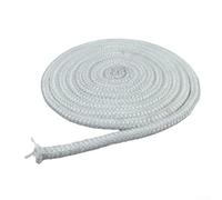 Cuerda de sellado de fibra de vidrio de alta resistencia para estufas de leña y chimeneas, 14 mm x 2,5 m, cuerda de junta ignífuga resistente al calor, blanca (14 mm x 2,2 m)