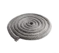 Cuerda de sellado de puerta de estufa de fibra de vidrio con kit, cable de junta de quemador de leña para quemador de leña, chimenea, caldera, estufa de pellets y horno industrial (2,5 m x 10 mm)
