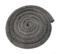 Cuerda de sellado de puerta de estufa de fibra de vidrio negra, 18/20 mm x 2 m, junta resistente al calor para leña, quemador de leña, chimenea y caldera (18 mm)
