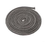 Cuerda de sellado de puerta de estufa de fibra de vidrio negra para estufas de leña y quemadores de leña, cable de junta resistente a altas temperaturas para horno de caldera de chimenea, 8 mm x 12 mm