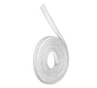 Cuerda de sellado de puerta de vidrio plano, material de fibra de vidrio, 10 mm de ancho, 3 mm de grosor, estufa, horno, horno, caldera, chimenea, resistente al calor (250 cm)