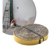 Cuerda de sellado de vidrio para estufa hecha de fibra de vidrio, 10 mm de ancho y 2 mm de grosor, utilizada para sellado resistente al calor en chimeneas, calderas, estufas y hornos (15 mm)