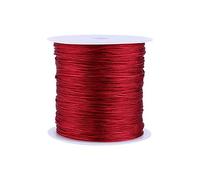 Cuerda de Tejer, 100M X 0,8 Mm Alambre de Alambre de Nudo Chino Cordón de Nylon Cordón de Hilo de macramé de Cola de Rata Burdeos, Trenzas y Cordones