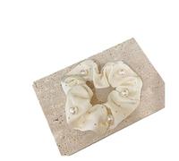 Cuerda De Tela Para El Pelo 3 piezas de cuerda tela con perlas for el cabello, elegantes y sin dañar, coleteros altos for niña(Color 02)