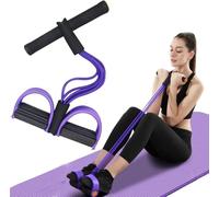 Cuerda de tensión multifunción, banda elástica de 6 tubos de resistencia para pedales de yoga, cuerda de tensión de látex natural, equipo de fitness, para estiramientos de abdomen, cintura, brazos,