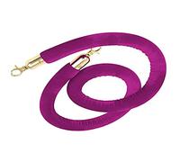 Cuerda de terciopelo, Barrera de cuerda for control multitudes con ganchos metálicos y terciopelo for eventos alfombra(Purple1,9ft/274cm)
