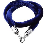 Cuerda De Terciopelo,Cuerdas Barrera Seguridad Para Control Multitudes Con Gancho Plateado Para Eventos Alfombra Roja Cines Grandes Inauguraciones Hoteles(Blue,8ft/245cm)