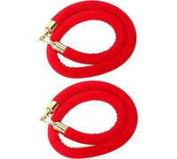 Cuerda de terciopelo rojo de 61 cm, solución de control de multitudes para hoteles, restaurantes y eventos. Barrera de soporte para nagement de línea