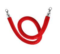 Cuerda de terciopelo rojo de 7 pies - Cuerda segura para exteriores para control de multitudes, perfecta para eventos de alfombra roja, iglesias, hoteles y cets