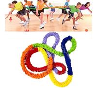 Cuerda de tracción - Colorida banda elástica cooperativa para ejercicios de trabajo en equipo, cuerda elástica para juegos de grupo en el aula, banda de coordinación de habilidades motrices grande