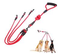 Cuerda de Tracción para Perros, Correa para 3 Perros Juntos, Correa para Perros de 3 Vías, Ajustable Desmontable, para Medianos y Pequeños, Una Variedad de Animales