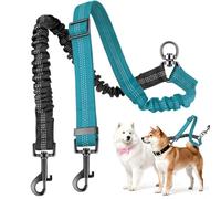 Cuerda de tracción para perros, giratoria 360 grados y amortiguadora, cuerda giratoria de 360 grados para 2 perros, para razas pequeñas, medianas y grandes, para entrenamiento de caminar para el uso