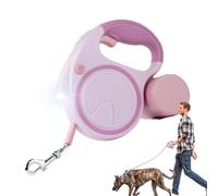 Cuerda de tracción retráctil automática para mascotas, cuerda de tracción para mascotas, perro, gato, cachorro, cuerda mejorada para mascotas con luz LED para correr, paseos al aire libre, evita que