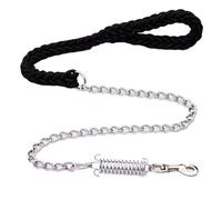 Cuerda de tracción tejida de ocho hebras a prueba de explosiones para perros pequeños, medianos y grandes (negro, L)