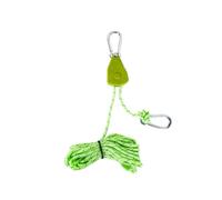 Cuerda de viento reflectante para exteriores con polea, 13,12 pies, polea de línea de ropa de ajuste rápido, 1 cuerda sólida resistente y duradera, adecuada para camping, secar ropa, picnics, viajes o