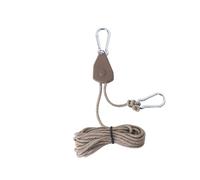 Cuerda de viento reflectante para exteriores con polea, 13 pies, polea de línea de ropa ajustable rápidamente, 1 cuerda sólida resistente y duradera, adecuada para camping, secar ropa, picnics, viajes