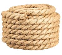 Cuerda de Yute 10m - 12mm, 4 Capas Cuerda de Sisal Fibra 100% Natural Gruesa Cordel Cáñamo rascador para Gatos, Artesanía, Embalaje, Decoración, Jardinería (10m - 12mm)