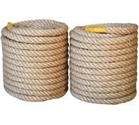 Cuerda de Yute, Cuerda de Manila Trenzada de 20 mm de Espesor Cuerda for terrazas Cuerda de Yute Decoración de jardín Camping Bricolaje Rascador for Gatos Cuerda de Hilo (Tamaño: 20 mm 40 m) (Tamaño: